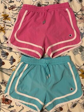 Champion Pink and Teal Girls' Athletic Shorts Set